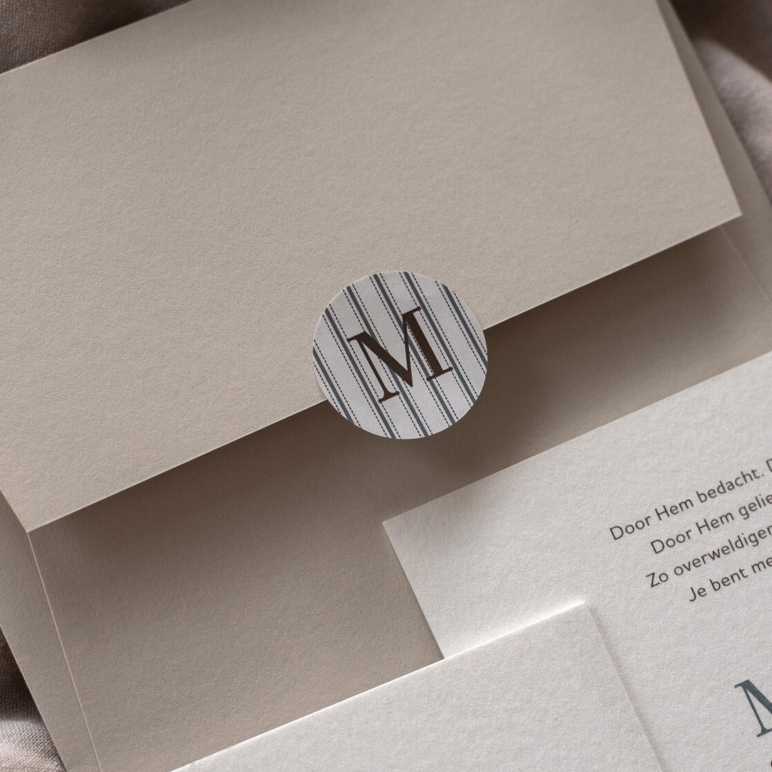 Geboortekaartje Mees letterpress olifantje 9