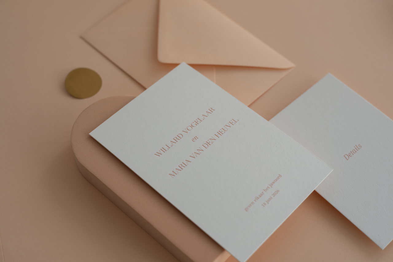 Trouwkaart letterpress maria willard studiosum 18